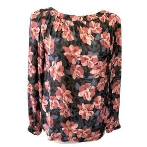 LOFT floral long sleeve Top XS